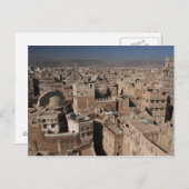 Carte postale de la ville de Sana'a, Yémen (Devant / Derrière)