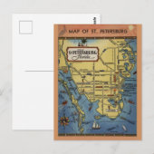 Carte postale de la ville de St. Petersburg en Flo (Devant / Derrière)