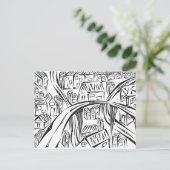 Carte postale de la ville encerclée (Debout devant)