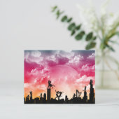 Carte postale de la ville romantique (Debout devant)