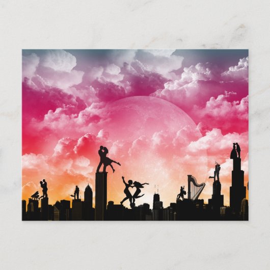 Carte postale de la ville romantique (Devant)