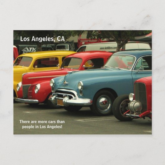 Carte postale de la voiture de Los Angeles ! (Devant)