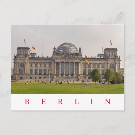 Carte postale de la vue avant du Reichstag de Berl (Devant)