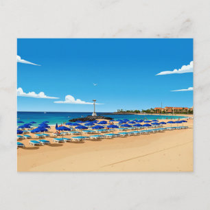 Carte postale de la vue de la plage de Tenerife