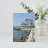 Carte postale de la vue du casino de Constanta (Debout devant)