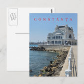 Carte postale de la vue du casino de Constanta (Devant / Derrière)