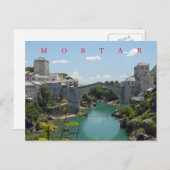 Carte postale de la vue du Vieux Pont de Mostar (Devant / Derrière)