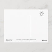 Carte postale de Labrador noir de dessin animé Tem (Dos)