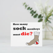 Carte postale de l'activiste du singe de Sock (Debout devant)