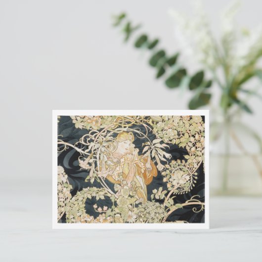 Carte postale de "Lady With a Daisy" par Alphonse (Debout devant)