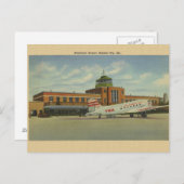 Carte postale de l'aéroport municipal de Kansas Ci (Devant / Derrière)