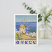 Carte postale de l'affiche de voyage de Grèce vint (Debout devant)