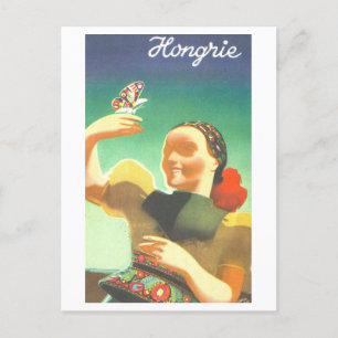 Carte postale de l'affiche de voyage de Hongrie vi