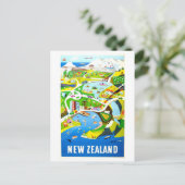 Carte postale de l'affiche de voyage de la Nouvell (Debout devant)