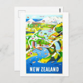 Carte postale de l'affiche de voyage de la Nouvell (Devant / Derrière)