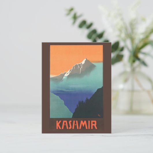 Carte postale de l'affiche de voyage de l'Inde (Ca (Debout devant)