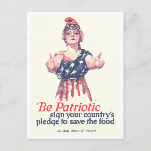 Carte postale de l'affiche WWI "Be Patriotic : Sav (Devant)