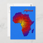 Carte postale de l'Afrique (Devant / Derrière)