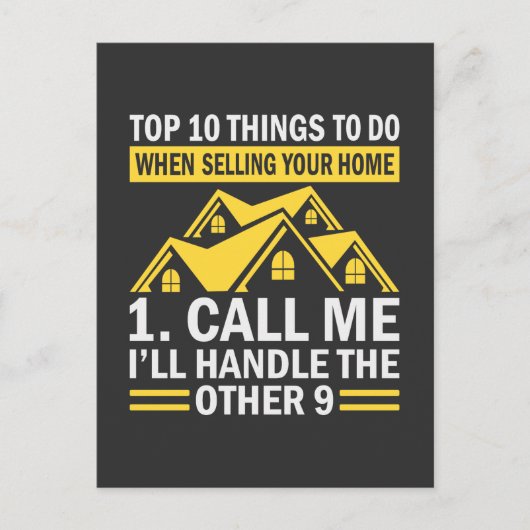Carte postale de l'agent immobilier Funny Quote (Devant)