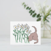 Carte postale de l'aide au jardin (chien dans la m (Debout devant)