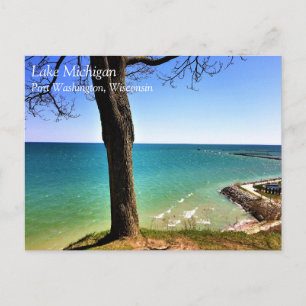 Carte postale de Lake Michigan, Port Washington, W