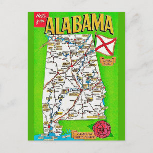 Carte postale de l'Alabama