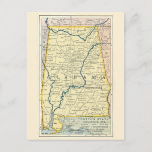 Carte postale de l'Alabama vintage