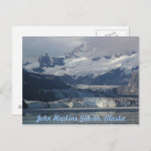 Carte postale de l'Alaska de glacier de John (Devant / Derrière)