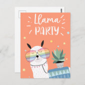 Carte postale de lama mignon (Devant / Derrière)