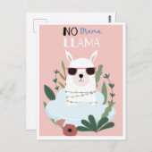 Carte postale de lama mignon (Devant / Derrière)