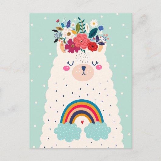 Carte postale de lama mignon (Devant)