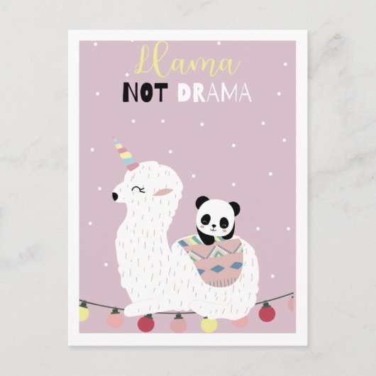 Carte postale de lama mignon (Devant)