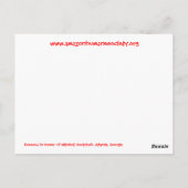 Carte postale de l'Amazon Humane Society : Preciou (Dos)