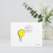 carte postale de l'ampoule (Debout devant)