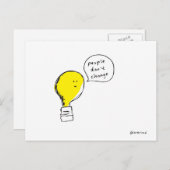 carte postale de l'ampoule (Devant / Derrière)