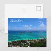 Carte postale de Lanikai Oahu (Devant / Derrière)