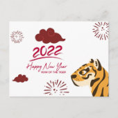 Carte postale de l'année 2022 du tigre (Devant)