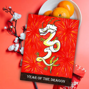 Carte postale de l'année 2024 du Dragon