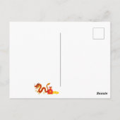Carte postale de l'année chinoise du dragon de des (Dos)