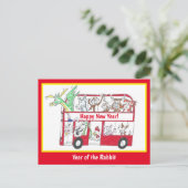 Carte postale de l'année du Nouvel An chinois du l (Debout devant)