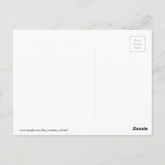 Carte postale de l'année rustique du coq 2017 (Dos)