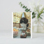 Carte postale de l'anniversaire de caniche (Debout devant)