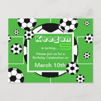 Carte postale de l'anniversaire de football