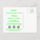 Carte postale de l'anniversaire de football (Dos)