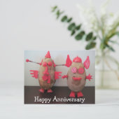 Carte postale de l'anniversaire heureux des pommes (Debout devant)