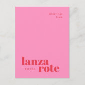 Carte postale de Lanzarote Espagne typographie mod (Devant)