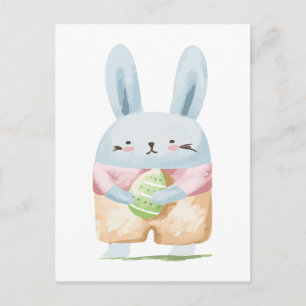 Carte postale de lapin de Pâques