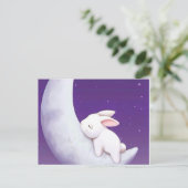 carte postale de lapin endormi. (Debout devant)