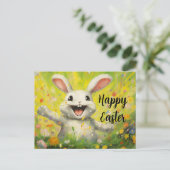 Carte postale de lapin heureux de Pâques #5 (Debout devant)
