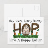 Carte postale de lapin Honey Bunny (Devant / Derrière)